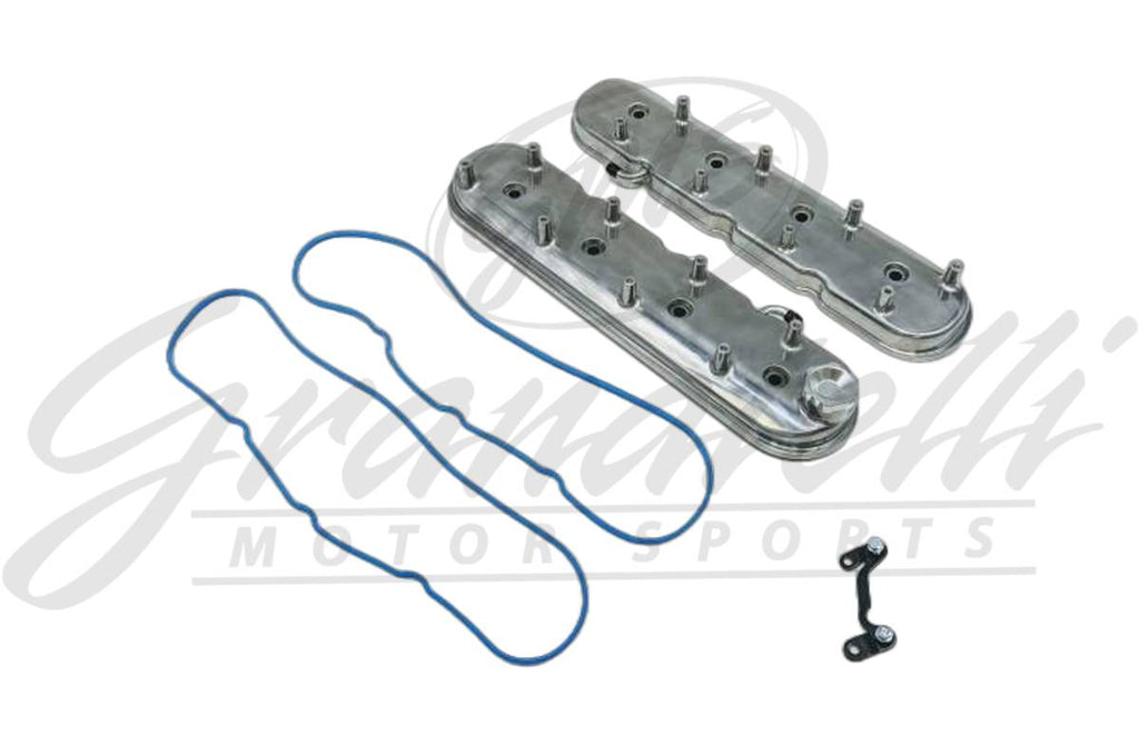 Granatelli Motor Sports LS Valve Cover Polished Finish, 4.8, 5.3, 5.7, 6.0, 6.2, 7.0L, Pair - 640366 - Granatelli Motor Sports