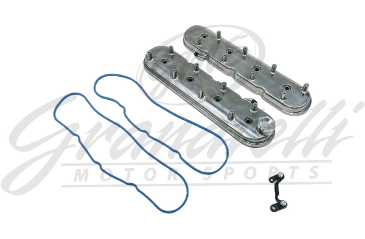 Granatelli Motor Sports LS Valve Cover Polished Finish, 4.8, 5.3, 5.7, 6.0, 6.2, 7.0L, Pair - 640366 - Granatelli Motor Sports