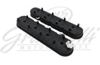 Granatelli Motor Sports  LS Tall Valve Cover Black Wrinkle Finish, 4.8, 5.3, 5.7, 6.0, 6.2, 7.0L, Pair - Granatelli Motor Sports
