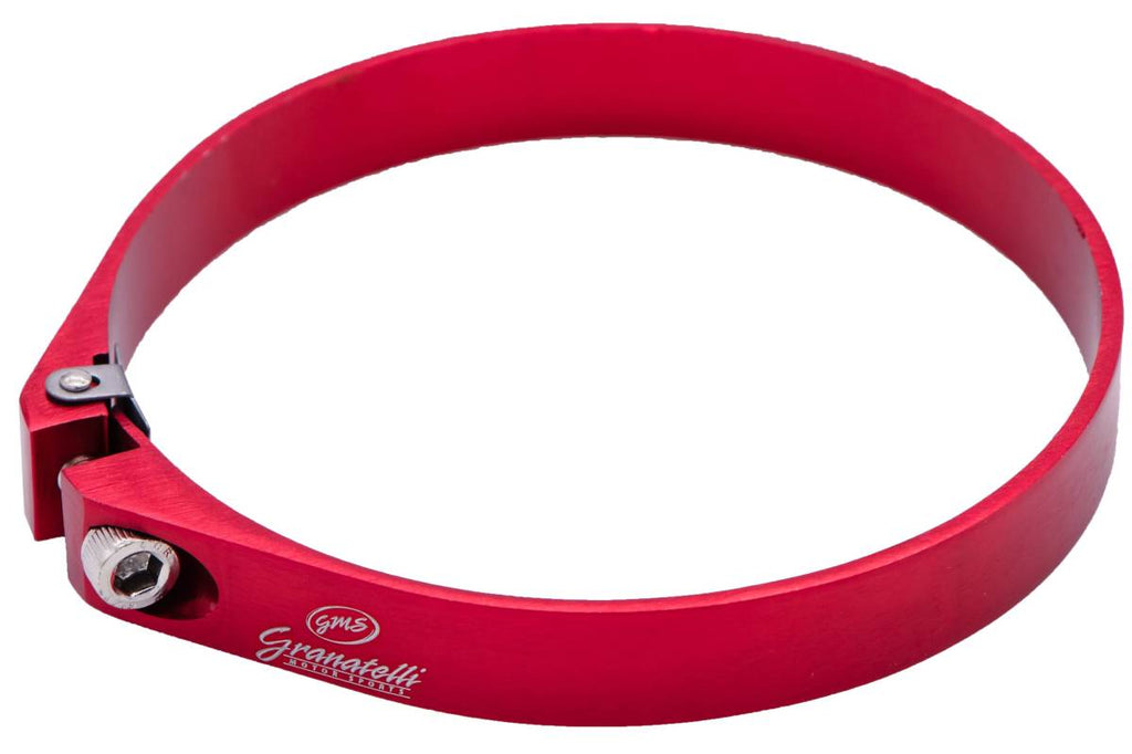 Red Anodized Billet Aluminum Hose Clamp 109.6mm–111.6mm (Approx. 4.31"–4.39") – 971400R - Granatelli Motor Sports