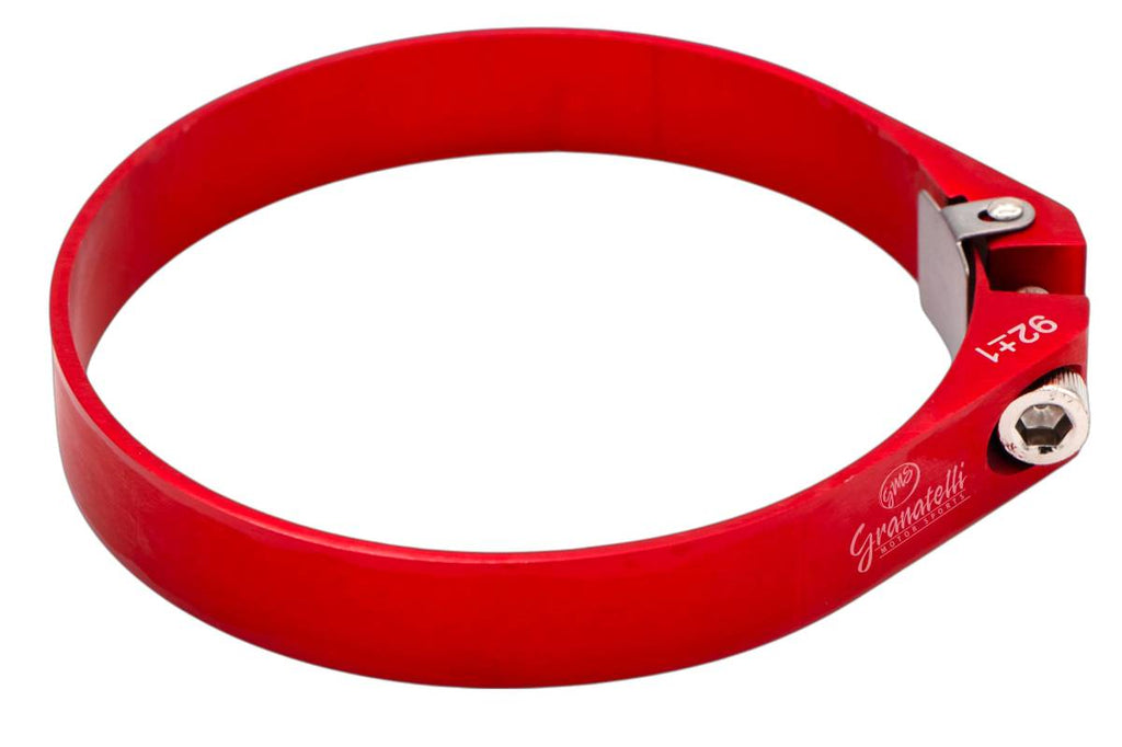 Red Anodized Billet Aluminum Hose Clamp 91mm–93mm (Approx. 3.58"–3.66") – 971325R - Granatelli Motor Sports