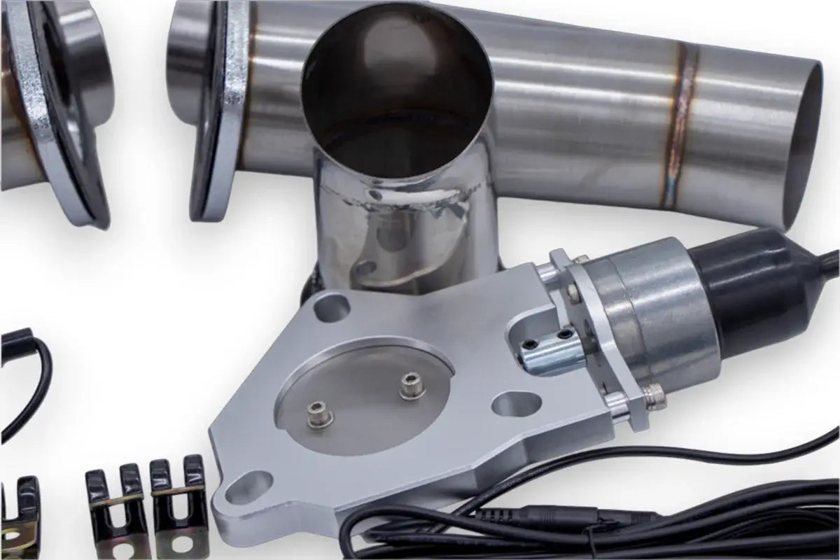 Granatelli Motor Sports Electronic Exhaust Cutout Kit 307525K - Stainless Steel Weld-In - 2.50" - Granatelli Motor Sports