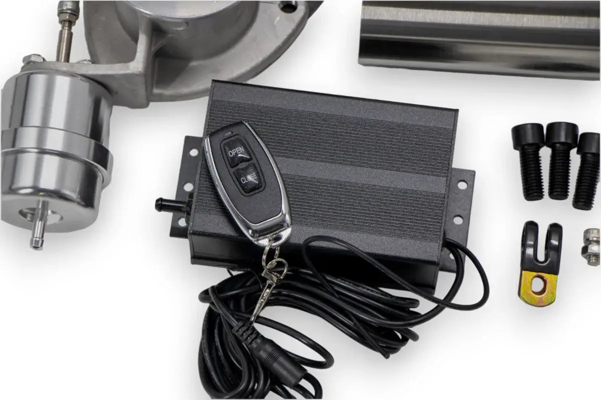 Granatelli Motor Sports Vacuum/ Pressure Controlled Electronic Exhaust Cutout Systems - Stainless Steel Weld-In 309625K - Granatelli Motor Sports