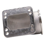 Motor Sports Turbo Adapter, 90^ Cast Elbow. 3.0" V-Band to T3/T4 Housing, Threaded - Granatelli Motor Sports