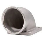 Motor Sports Turbo Adapter, 90^ Cast Elbow. 3.0" V-Band to T3/T4 Housing, Threaded - Granatelli Motor Sports