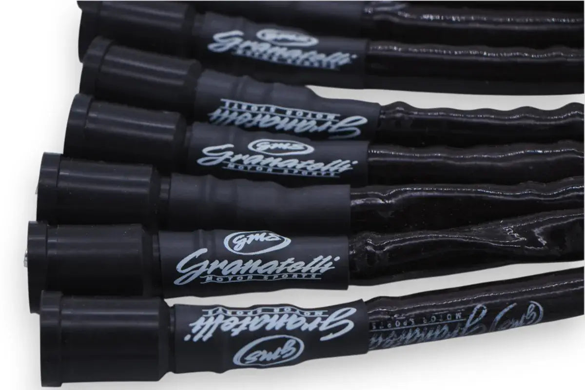 10-14 Ford 6.2L Perf Wire Set w/Inserts/Black Hi-Temp Jacket/Black Fire Sleeve - Granatelli Motor Sports