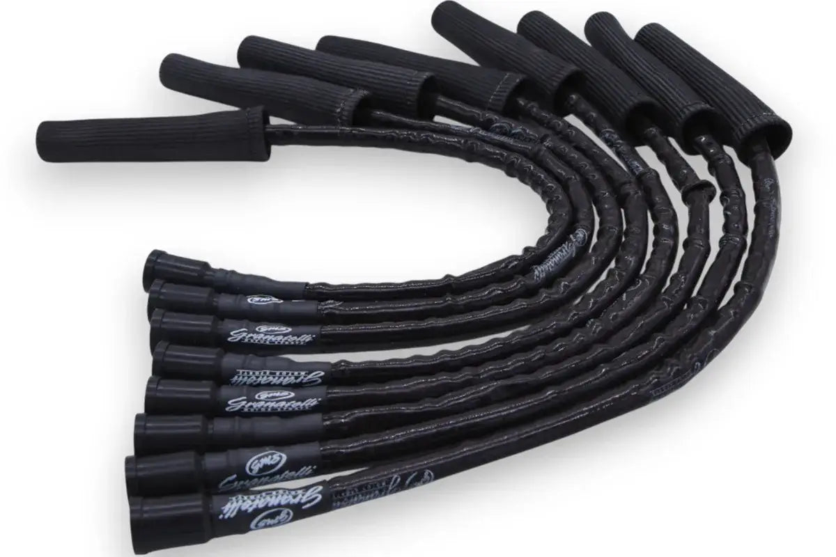10-14 Ford 6.2L Perf Wire Set w/Inserts/Black Hi-Temp Jacket/Black Fire Sleeve - Granatelli Motor Sports