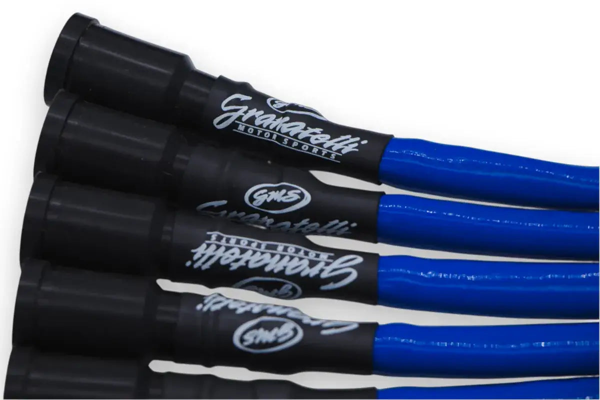 10-14 Ford 6.2L Perf Wire Set w/Inserts/Blue Hi-Temp Jacket/Black Fire Sleeve - Granatelli Motor Sports