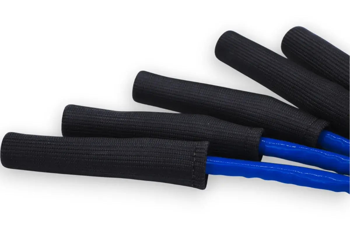 10-14 Ford 6.2L Perf Wire Set w/Inserts/Blue Hi-Temp Jacket/Black Fire Sleeve - Granatelli Motor Sports