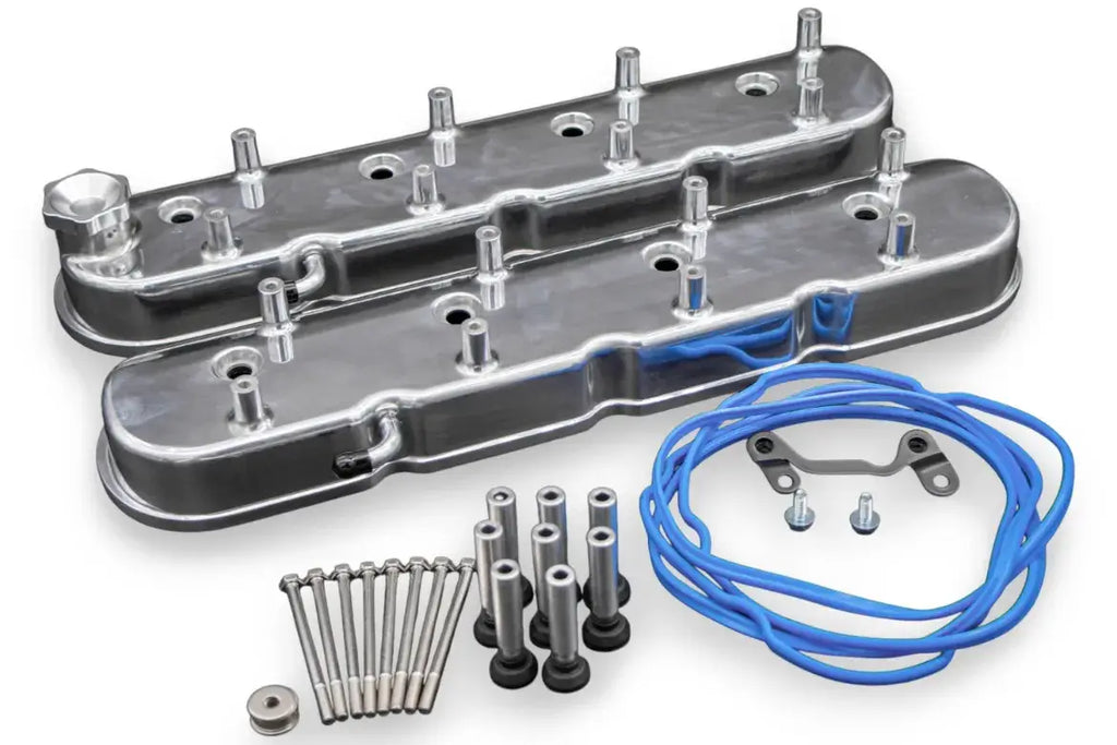 Granatelli Motor Sports LS Tall Valve Cover Polished Finish, 4.8, 5.3, 5.7, 6.0, 6.2, 7.0L, Pair - Granatelli Motor Sports