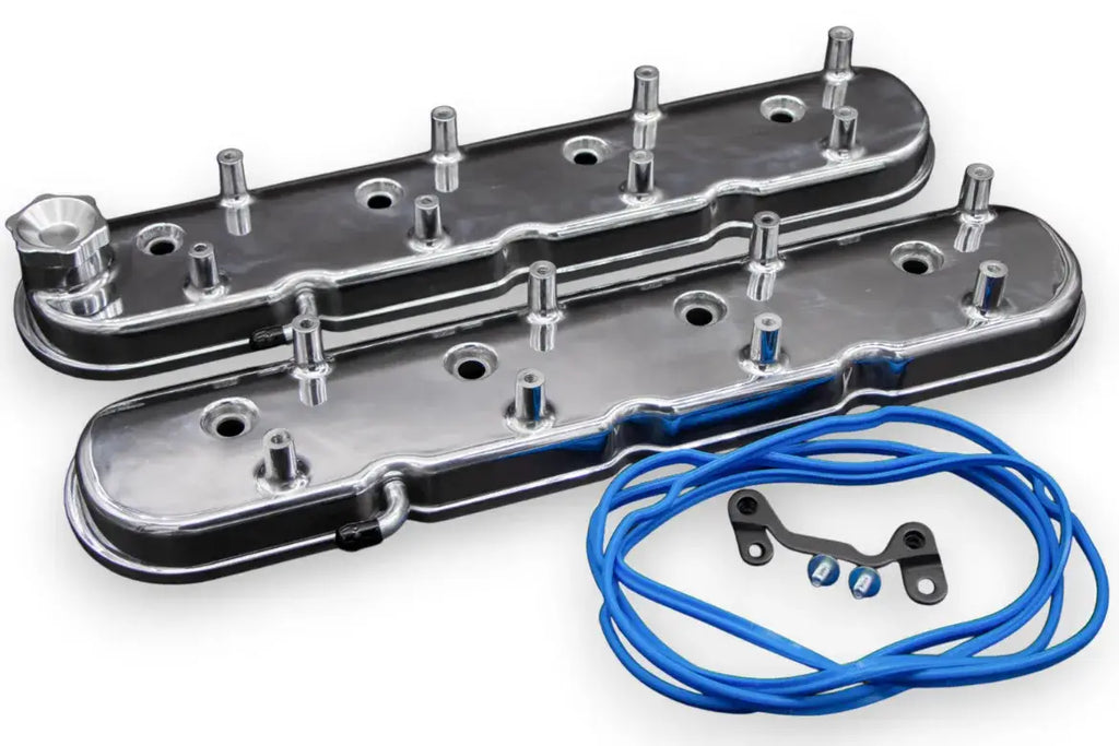 Granatelli Motor Sports LS Valve Cover Polished Finish, 4.8, 5.3, 5.7, 6.0, 6.2, 7.0L, Pair - 640366 - Granatelli Motor Sports
