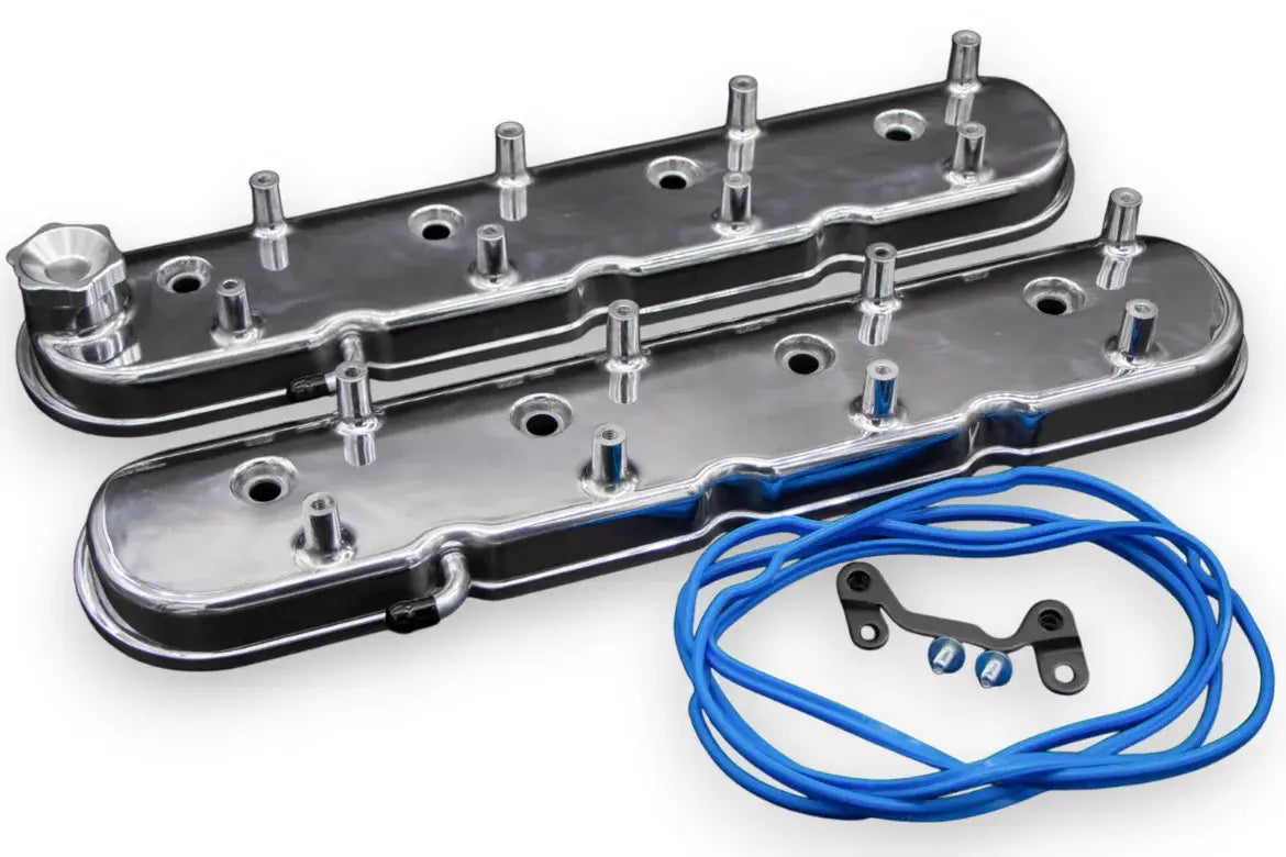 Granatelli Motor Sports LS Valve Cover Polished Finish, 4.8, 5.3, 5.7, 6.0, 6.2, 7.0L, Pair - 640366 - Granatelli Motor Sports