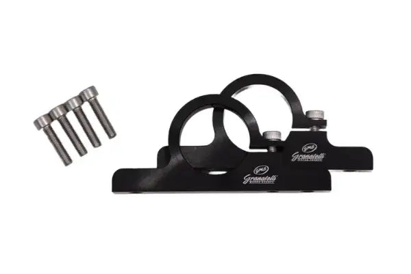 Universal 2.00" (50mm) Aluminum Fuel Filter Mounting Bracket – Black – 383550B - Granatelli Motor Sports