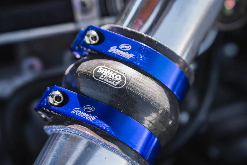 Blue Anodized Billet Aluminum Hose Clamp 97.5mm–99.5mm (Approx. 3.83"–3.91") – 971350B - Granatelli Motor Sports