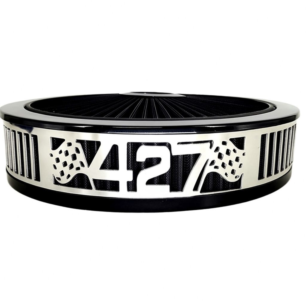 Blingz Beauty Bandz Red and Chrome Air Filter Assembly , 427 - Granatelli Motor Sports