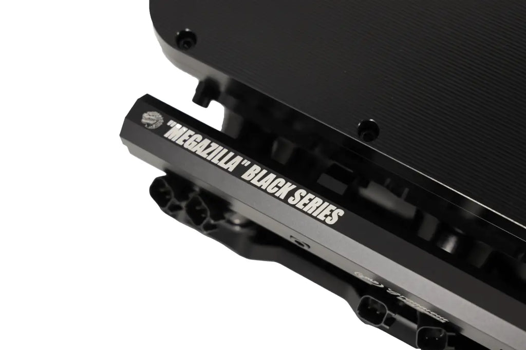 MEGAZILLA Black Billet LS Intake Manifold – Twin 103mm Inlets – 980103 - Granatelli Motor Sports
