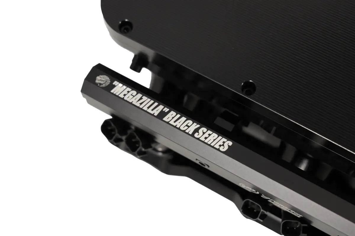 MEGAZILLA Black Billet LS Intake Manifold – Twin 103mm Inlets – 980103 - Granatelli Motor Sports