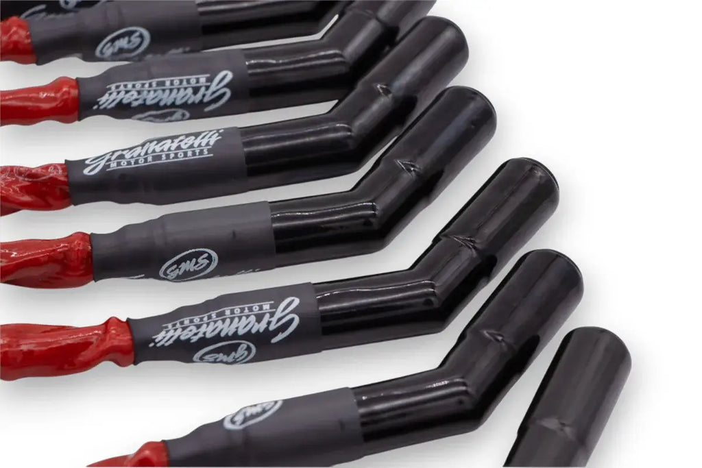 12 inch Red "0 ohm" High Performance Spark Plug Wires With Ceramic Boots 28-1629-CBR - Granatelli Motor Sports