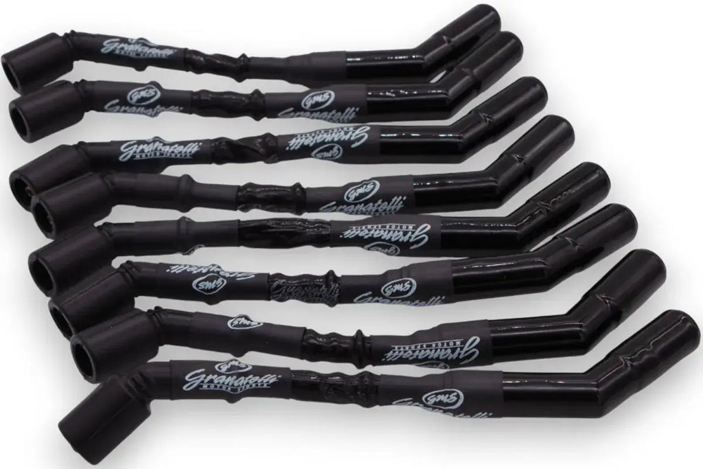8 inch Black "0 ohm" High Performance Spark Plug Wires With Ceramic Boots 28-1811-CBB - Granatelli Motor Sports