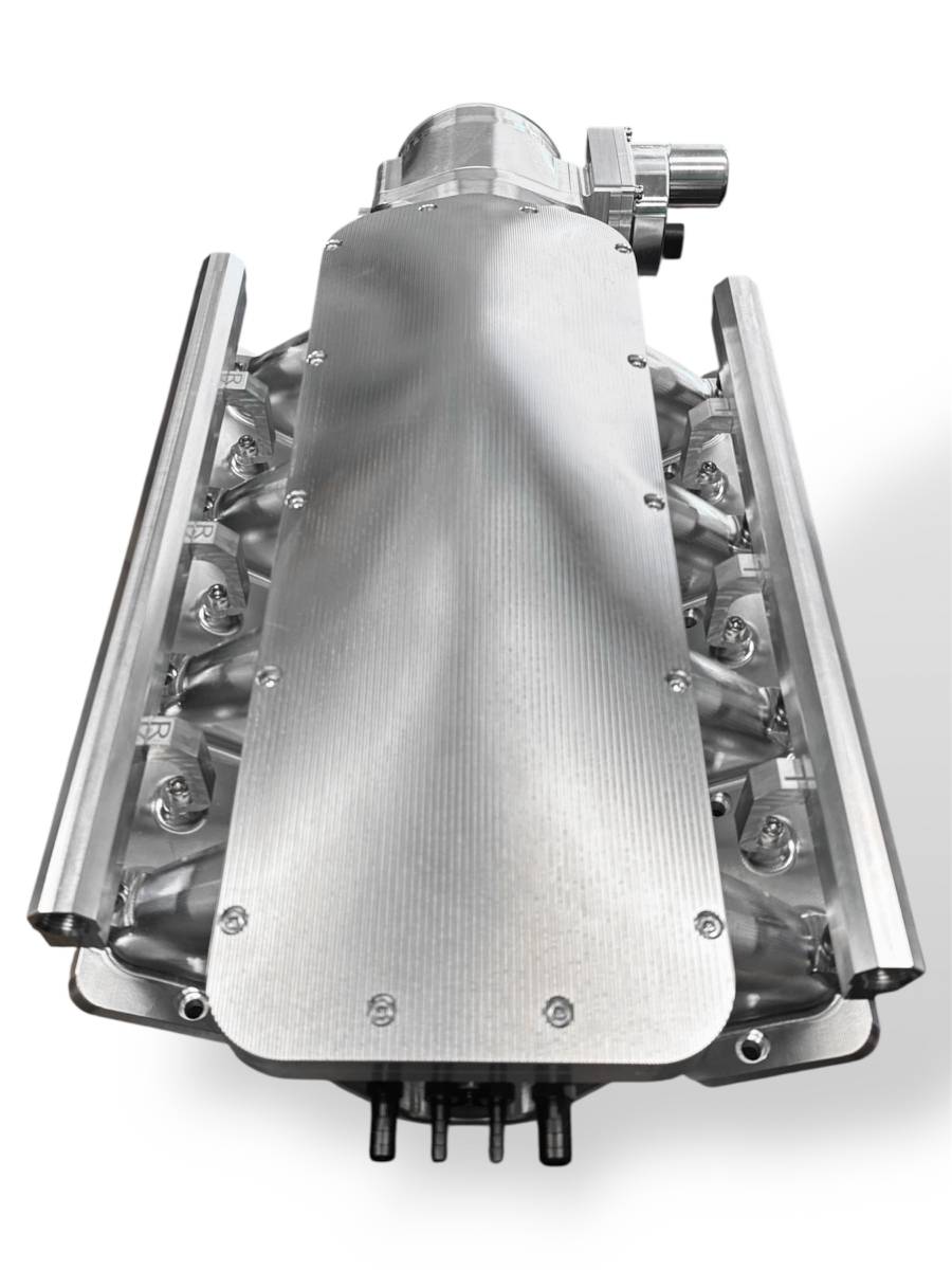 Motor Sports ZILLA Silver Billet LS Manifold – 105MM Inlet -980105S - Granatelli Motor Sports