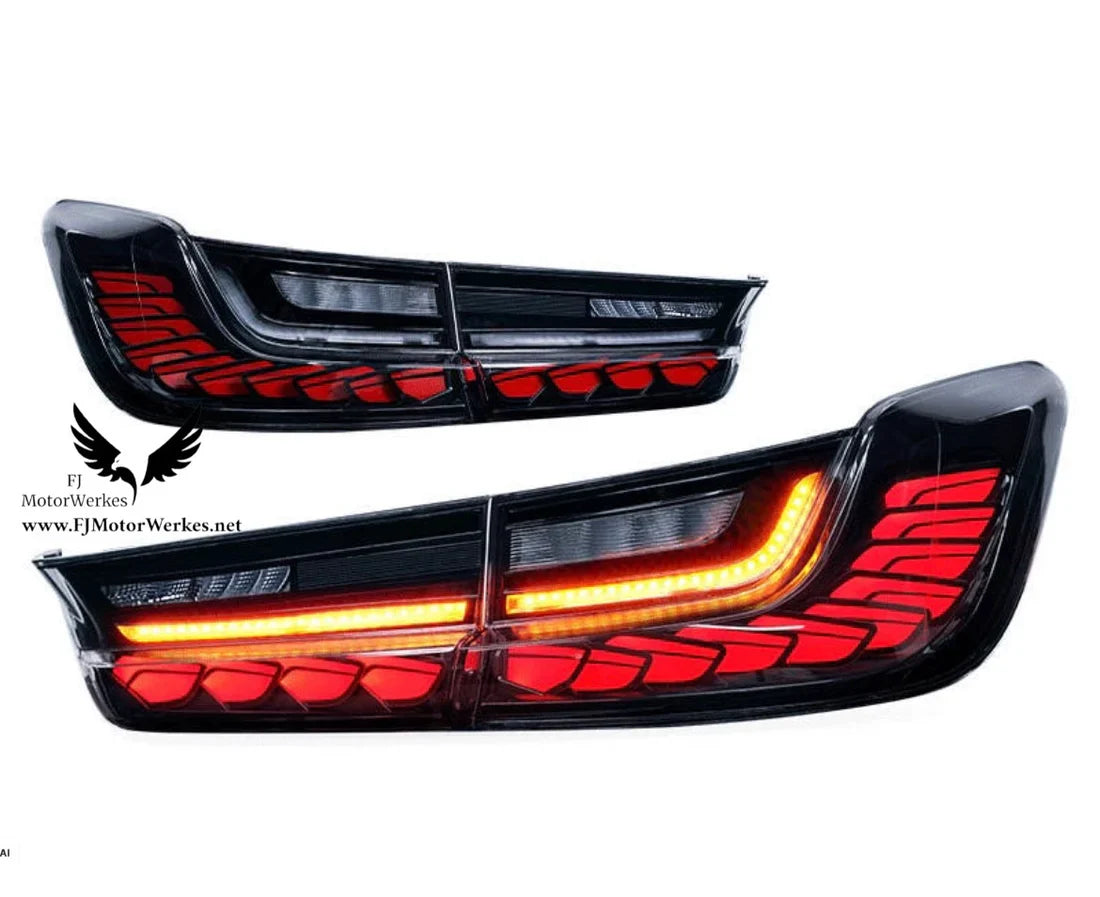 GTS OLED Tail Lights for BMW G20 3 Series & G80 M3 (Cherry Red / Smoked)