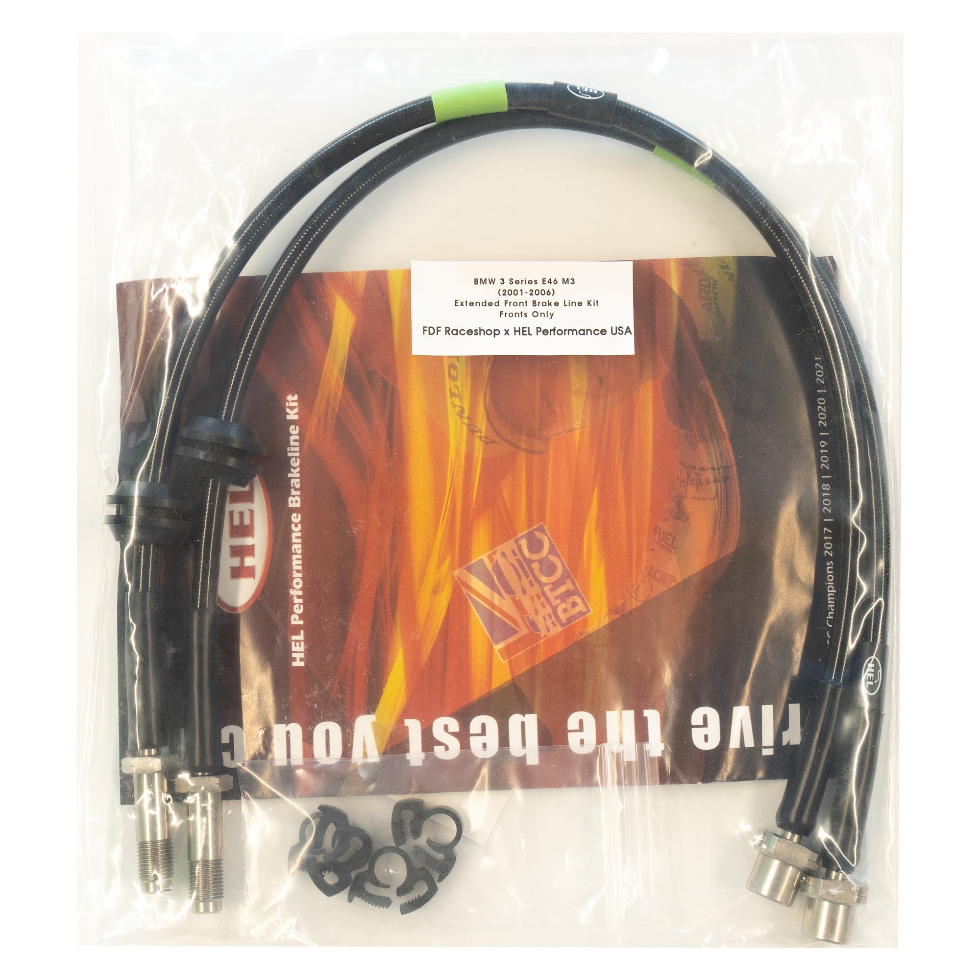 FDF RaceShop BMW 3 Series E46 M3 (2001-2006) Front Extended Brake Lines