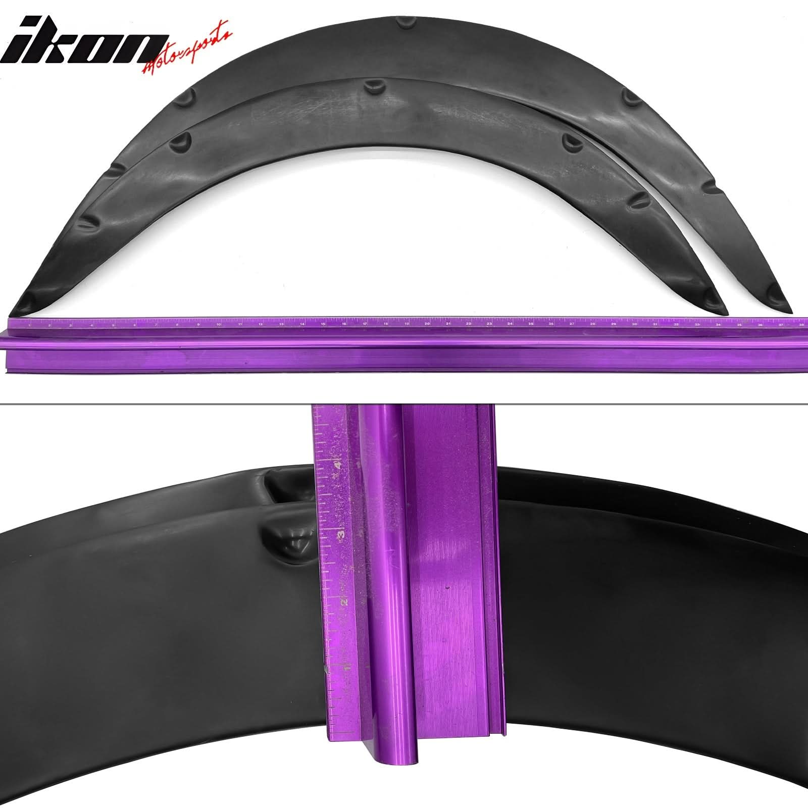 Fits Universal Fender Flares PU Unpainted Wheel Cover Protector 4PCS