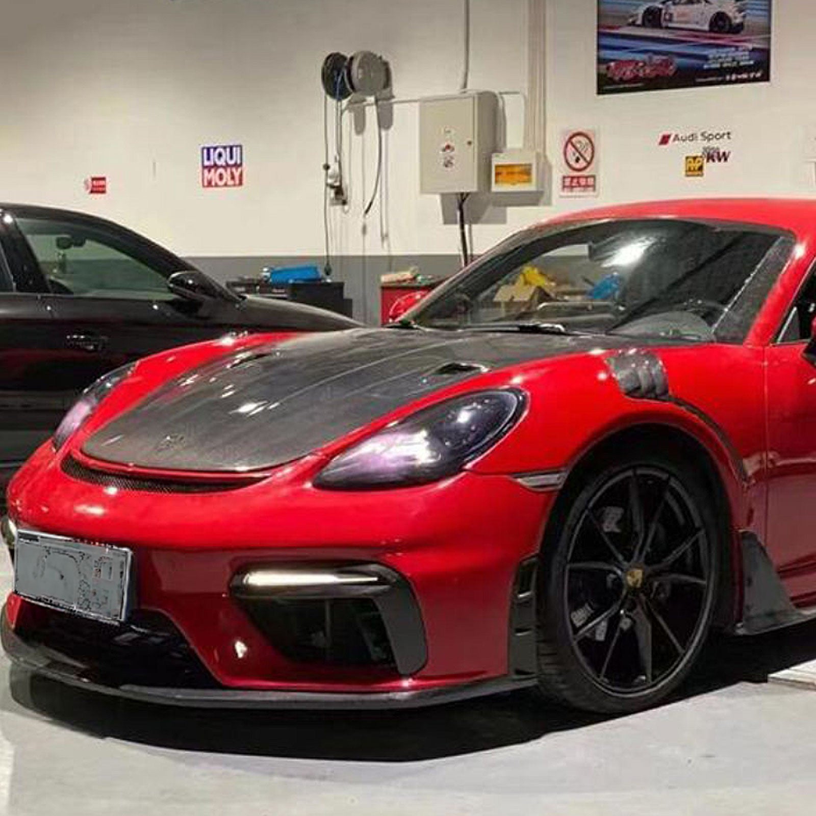 GT4 Style Carbon Fiber Front Fenders for Porsche Cayman Boxster 718 982 Fenders - Bull Boost Performance