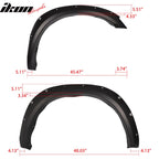 2010-2018 Dodge Ram 2500 3500 Pocket Rivet Black Fender Flares PP 4PC