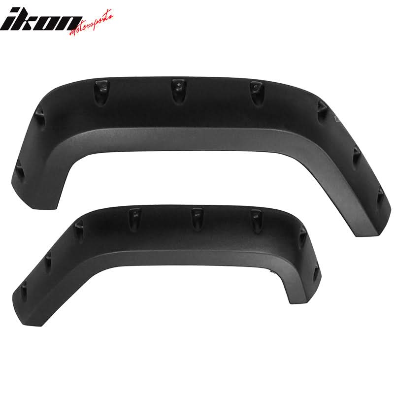 2007-2017 Jeep Wrangler JK 4DR Pocket Style Black Fender Flares ABS