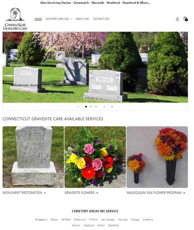 FIP Web Development: Connecticut Gravesite Care