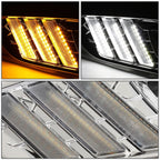 15-17 Ford Focus LED DRL Fog Lights w/ Chrome Bezel (4-DR Only)