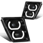 04-18 Volvo VN VNL Halo DRL Fog Lights - Black