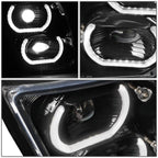 04-18 Volvo VN VNL Halo DRL Fog Lights - Black