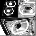04-18 Volvo VN VNL Halo DRL Fog Lights - Clear Lens
