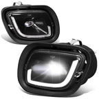 08-17 Freightliner Cascadia 3D Projector LED Fog Lights Black