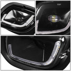 08-17 Freightliner Cascadia 3D Projector LED Fog Lights Black