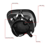 08-17 Freightliner Cascadia Projector LED Fog Lights - Black