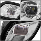 08-17 Freightliner Cascadia Projector LED Fog Lights Chrome