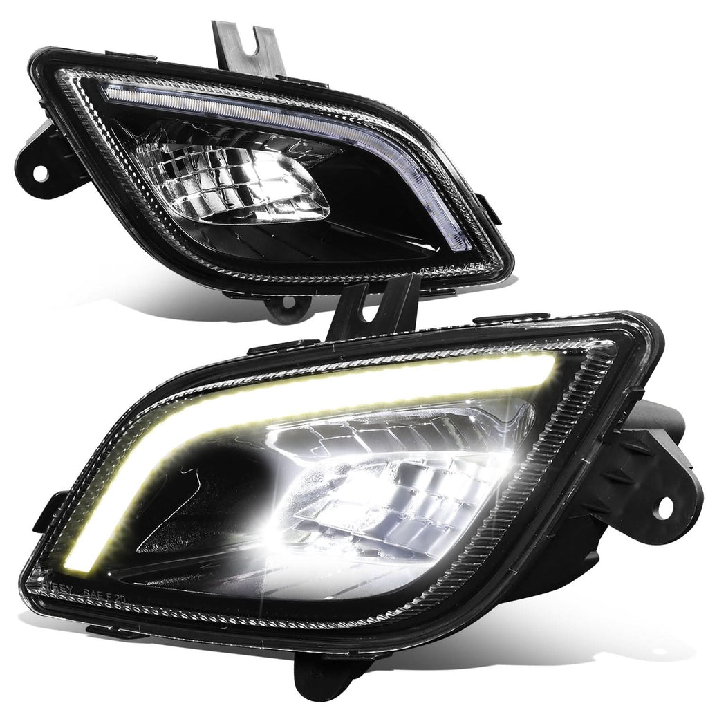 2018-2022 Freightliner Cascadia 3D Full LED Fog Lights Black