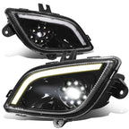 18-22 Freightliner Cascadia 3D Projector Full LED Fog Lights Black