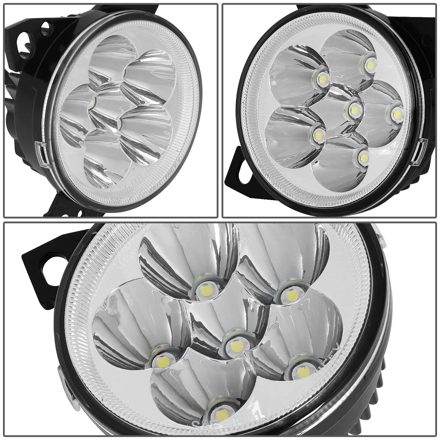 08-20 Kenworth T660 / Peterbilt 579 587 Full LED Fog Lights Chrome