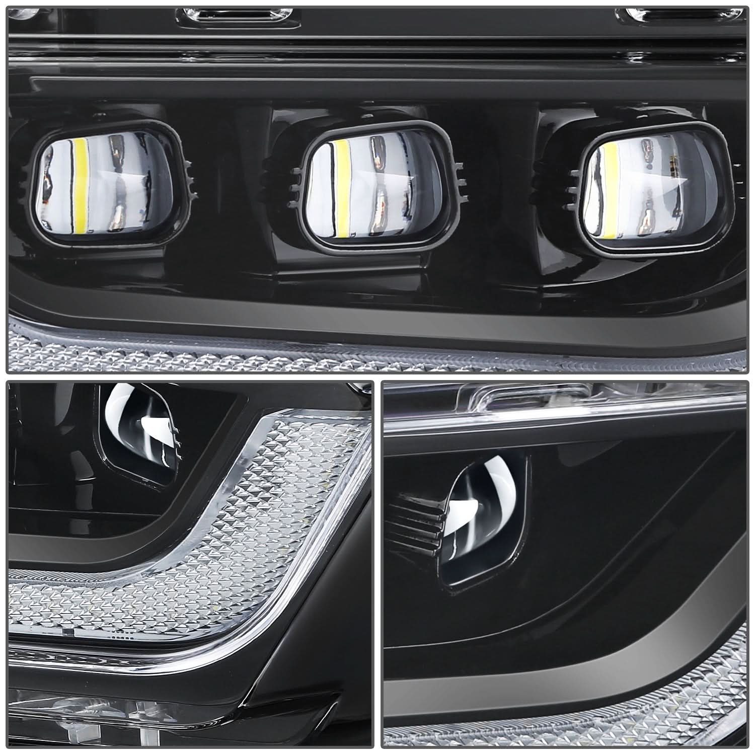 2021-2023 Ford F-150 LED Projector Fog Lights Black