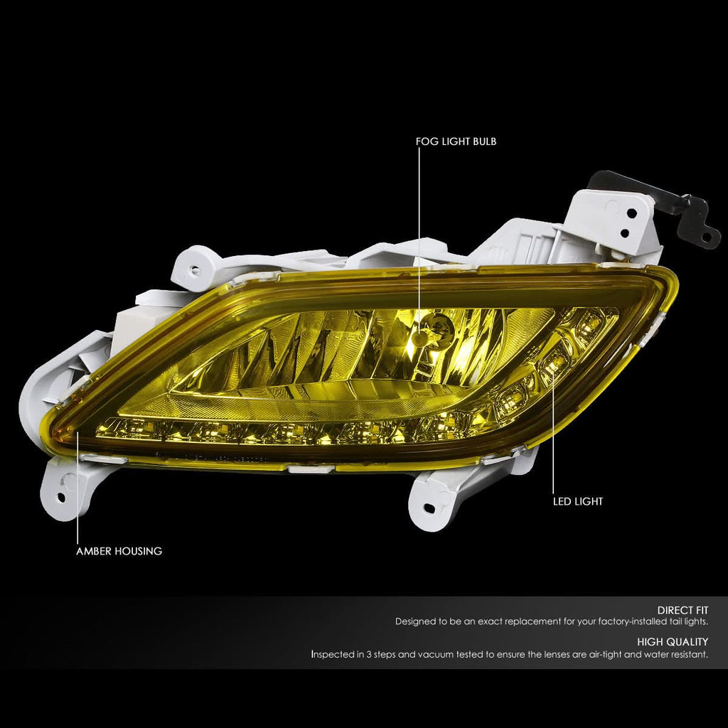 2012-2016 Hyundai Veloster LED DRL Fog Lights w/ Switch & 881 Bulbs