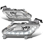 2012-2016 Hyundai Veloster LED DRL Fog Lights with Switch - Clear