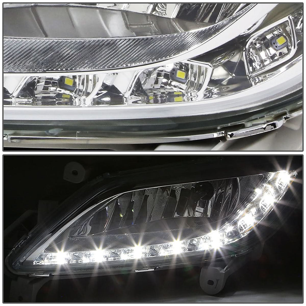 2012-2016 Hyundai Veloster LED DRL Fog Lights with Switch - Clear