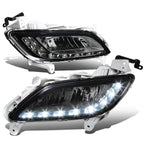 2012-2016 Hyundai Veloster LED DRL Fog Lights with Switch - Smoke