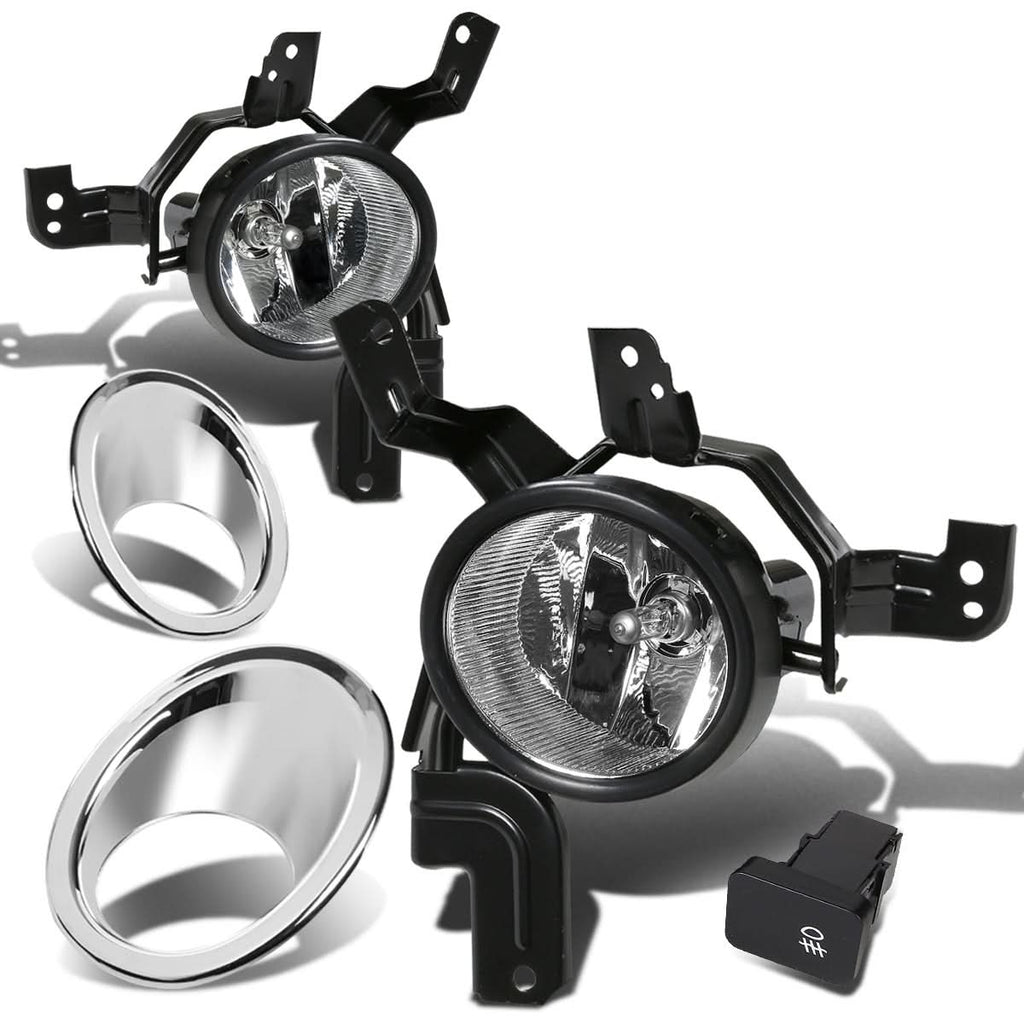 2007-2009 Honda CR-V Fog Lights w/ Switch & Chrome Bezel Clear