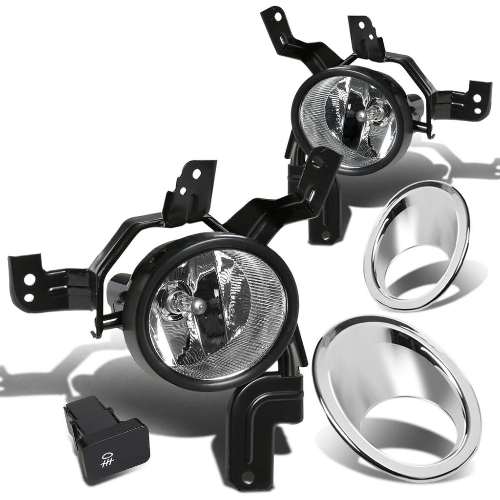 2007-2009 Honda CR-V Fog Lights w/ Switch & Chrome Bezel Clear