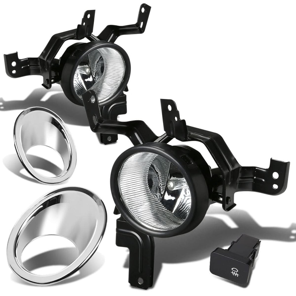 2007-2009 Honda CR-V Fog Lights w/ Switch & Chrome Bezel Clear